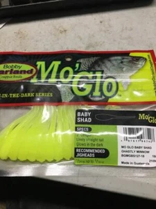Bobby Garland MGBS127-18 MO' Glo Baby Shad Glow-In-The-Dark, 2" Ghastly Minnow - Picture 1 of 2