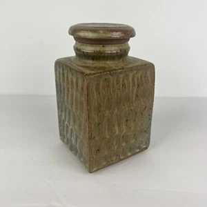 Vintage Studiokeramik Glasur strukturiert quadratisch Versteck signiert VILT - Bild 1 von 23
