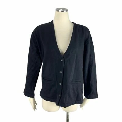 Cárdigan Liz Claiborne Deportivo Pequeño Nuevo con Etiquetas Azul Marino Chaqueta Bolsillos Fin de Semana Armario Foto 1 de 4