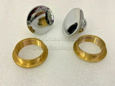 PAR DE TAPAS Y CUELLOS PARA TANQUE CABEZA PLANA HARLEY DAVIDSON JD F VL RL DL 1916-1935 Foto 1 de 4