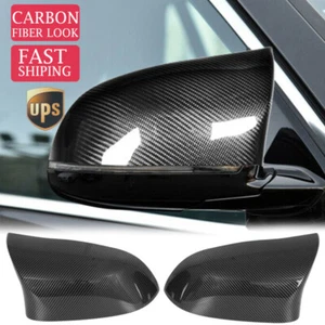 FITS BMW X3 F25 X4 F26 X5 F15 X6 F16 CARBON LOOK SIDE MIRROR COVER CAPS M STYLE - Picture 1 of 15