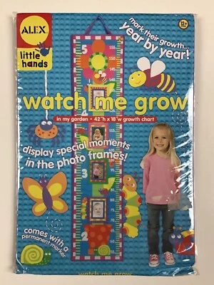 Watch Me Grow Kids Growth Chart, In My Garden 42" X18" Holds 13 Photos - Image 1 of 2