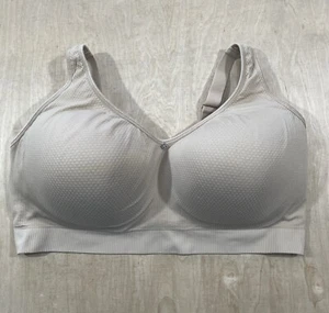 Breezies Diamond Jacquard Seamless Wirefree Bra Women's Sz 44DDD Beige - Picture 1 of 9