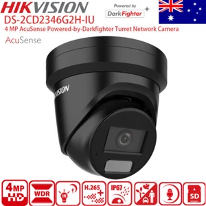 Hikvision 4MP DarkFighter IP Camera MIC DS-2CD2346G2H-IU Black - Picture 1 of 6