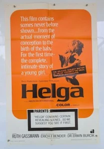 Documentary Sex Education Child Birth "HELGA" Original 1sh Movie Poster  - Picture 1 of 2