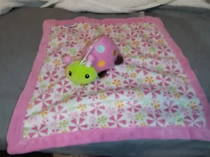 Graco Ladybug Plush Security Blanket Lovey Pink White Baby Toy - Picture 1 of 4
