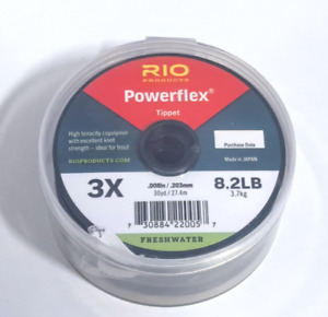 RIO Powerflex Tippet 3 Spool Pack 90 Yards Total 0x 1x 2x 3x 4x 5x 6x