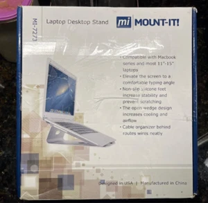 Mount-It! Laptop Stand Tilted Laptop Riser for 11"-15" Notebooks (MI-7273) New o - Picture 1 of 4