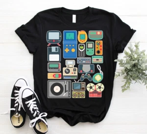 New T-Shirt 80s 90s Video Game Retro Classic Arcade T-Shirt, Vintage Gamer Gifts - Picture 1 of 4