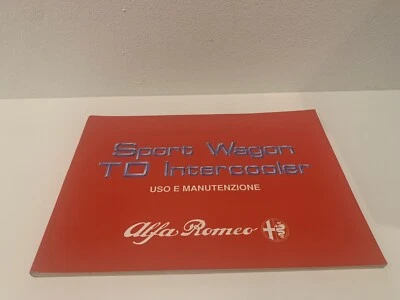 Libretto Di Uso E Manutenzione Auto Alfa Sport Wagon TD Intercooler - Immagine 1 di 4