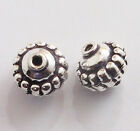 6 Pcs 13X12mm Bali Bead Antique Silver Plated Jewelry Making Bead 915