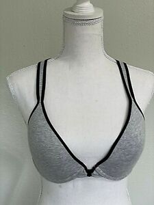 Fruit of the Loom A Fresh Collection Grey Push-up Athletic Racerback Bra 36C