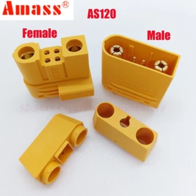 1Pairs Genuine AMASS AS120 Male Female Gold-Plated Connectors Plugs for Battery - Image 1 of 4
