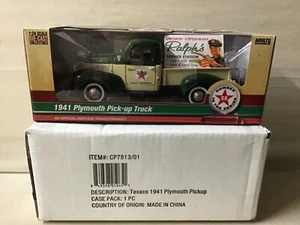 TEXACO # 38 2021 In series 1941 PLYMOUTH PICK-UP TRUCK RALPH"S SERVICE CP7813 - Picture 1 of 8