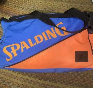 Bolso de Tenis Spalding Vintage Años 90 Deportivo Atlético Azul y Naranja Nylon Y2K - Imagen 1 de 14