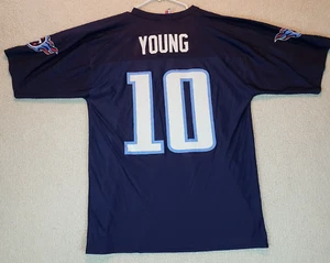 Camiseta de fútbol americano de los jugadores de la NFL Tennessee Titans Vince Young # 10 para hombre mediana BONITA - Imagen 1 de 8