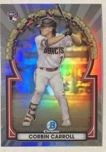 Carta preferita Corbin Carroll 2023 Bowman cromata rookie of year #royf-1 (5284) - Foto 1 di 2