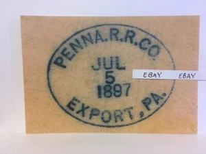 1897 PRR Pennsylvania Railroad Turtle Creek Branch Postmark Export PA. Postcard - Picture 1 of 1