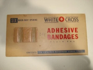 Vintage White Cross Waterproof First Aid Adhesive Bandages Original Package NOS - Picture 1 of 4