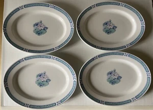 Tatung Langlebig Porzellan Platte Floral Blau & Weiß 4er Set - 10” X 7,5” - Bild 1 von 8