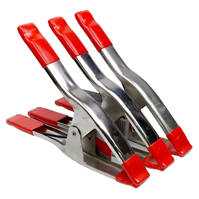 3-Pk Bessey Steel Metal Spring Clamp 4 Inch Capacity (5 Inch Throat Depth) NEW! - Image 1 of 4