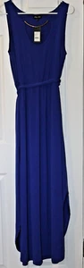 CITY CHIC Women's Plus Empire Waist Blue Maxi Dress Keyhole Neck S/16 NWT - Picture 1 of 6