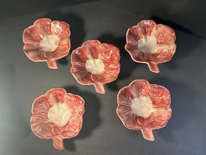 Pottery Barn Majolca snack bowl 5”x5” set of 5 NWT Dark Pink - Picture 1 of 6