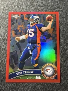 2011 Topps Chrome #148 Tim Tebow RED REFRACTOR /25 Broncos Rare - Picture 1 of 2