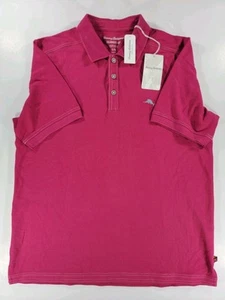 NEW Tommy Bahama IslandZone Emfielder 2.0 Polo Shirt in Fuchsia Large NWT Supima - Picture 1 of 13