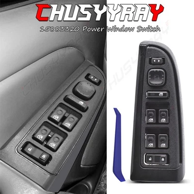 Выключатель стеклоподъемника 15883320 подходит для GMC Yukon XL 1500 2003-2006 годов выпуска передний со стороны водителя - Изображение 1 из 4