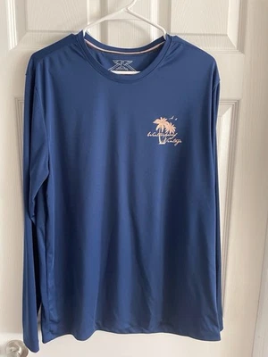 Camiseta Original Vintage Impermeable Talla XL Cómoda Manga Larga Azul Foto 1 de 4