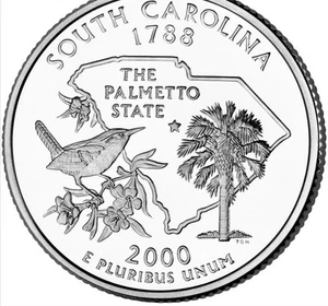 2000 US South Carolina State Quarter - Bild 1 von 1
