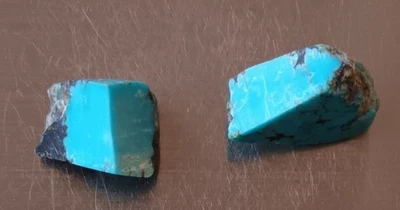 Two Pieces of Stabilised Blue Sleeping Beauty Turquoise. Very hard. 20cts. - Image 1 of 4