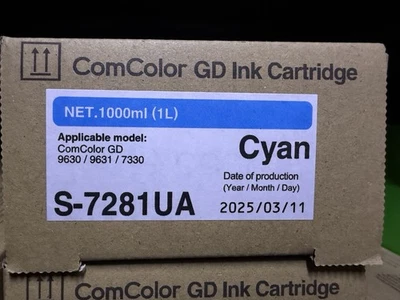 ComColor GD Ink Genuine S-7281UA Cyan Riso Comcolor GD9630/9631/7330 Genuine. - Image 1 of 2