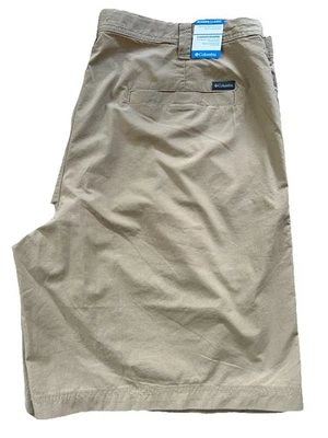 Nuevo con etiquetas Pantalones Cortos Columbia Para Hombre Talla 42 Cremallera Mosca Moderno Calce Clásico Tostado Foto 1 de 4