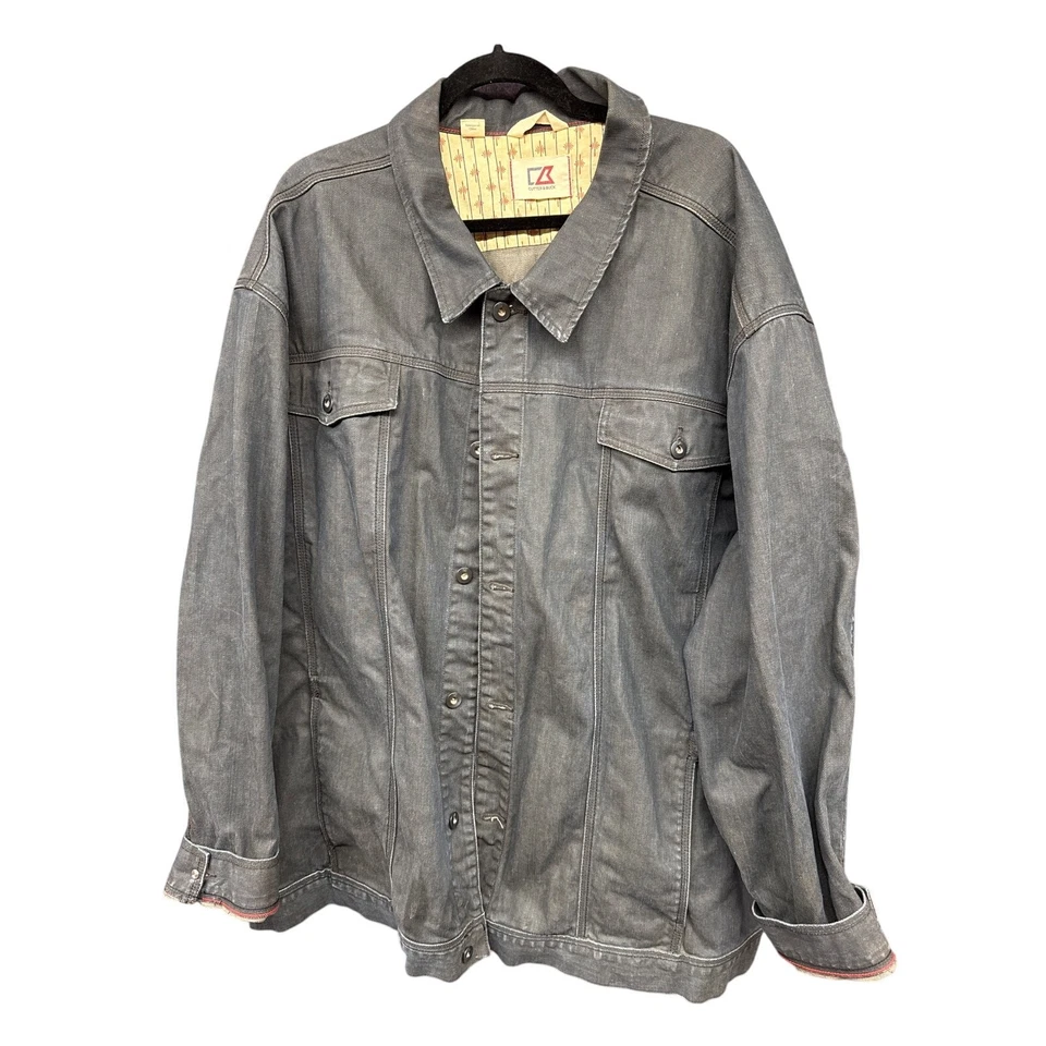 Cutter & Buck Denim 4 Big Tall XL Jacket Lumberjack Cotton - Image 1 of 4