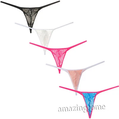 Bikini uomo tanga trasparente pizzo schiena a T intimo sexy marsupio perizoma micro perizoma - Immagine 1 di 4