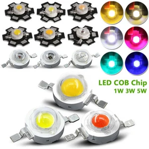 LED COB Chip 1W 3W 5W SMD With Star PCB High Power Beads White Light 3.2V-3.4V - Picture 1 of 6