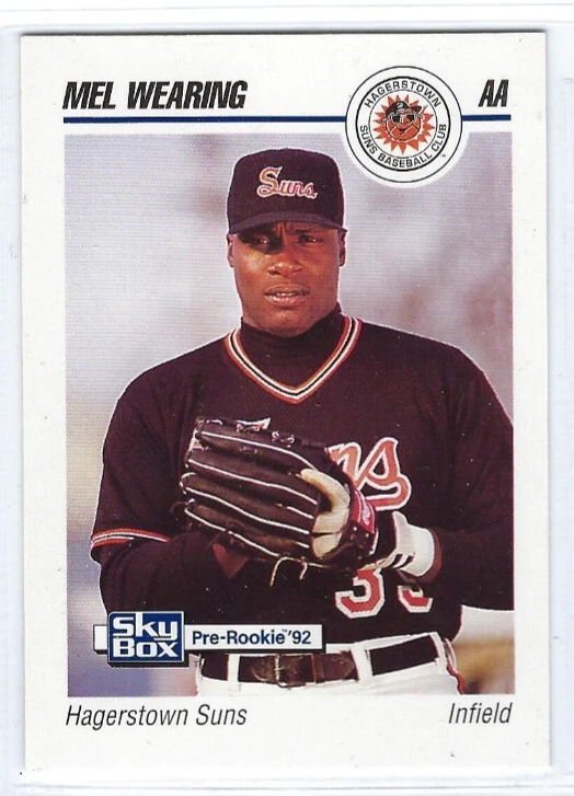 1992 Hagerstown Suns (Double A-Baltimore Orioles) Mel Wearing - Image 1 of 1