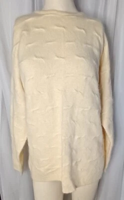 Suéter Rafaella Vintage, Angora, Lana de Cordero, Amarillo, Talla Mediana. D2006 Foto 1 de 4