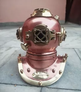 Brass Vintage Style Mark V US Navy Scuba Deep Mini Diving Divers Helmet Gift - Bild 1 von 4