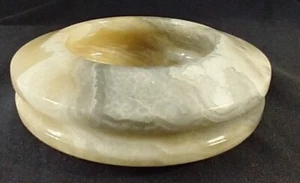 Natural Onyx Candleholder Trinket Dish Paperweight - Picture 1 of 6