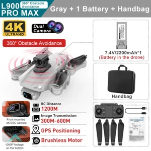 L900 PRO MAX 360° Obstacle Avoidance Brushless GPS Drone 4K Professional HD Dual - Picture 1 of 12
