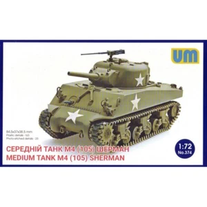 UNIMODELS UM 374 Plastic scale models kit Scale 1:72 Medium tank M4(105) - Picture 1 of 24