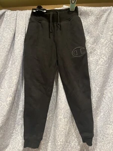 Champion Pants Boys Size Small Black Logo Sweat Pants Athletic Youth - Picture 1 of 4