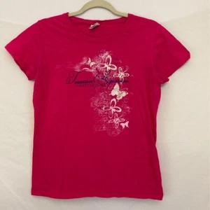 Tennessee Aquarium Chattanooga Gildan Womens T-Shirt Pink Butterfly Cotton Tee M - Picture 1 of 4