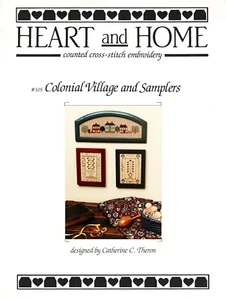 KOLONIALDORF & SAMPLER Alphabet Herzen Häuser Kreuzstich Muster Broschüre - Bild 1 von 1