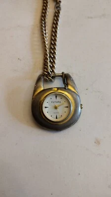 Working Vintage Futura Quartz Watch Pendent Necklace. - Image 1 of 4