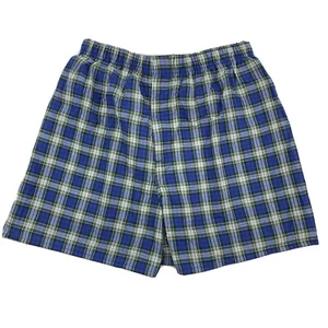 Hanes Comfort Flex Tartan Plaid Classic Boxer Shorts Cotton Blend Fly Front - Picture 1 of 15