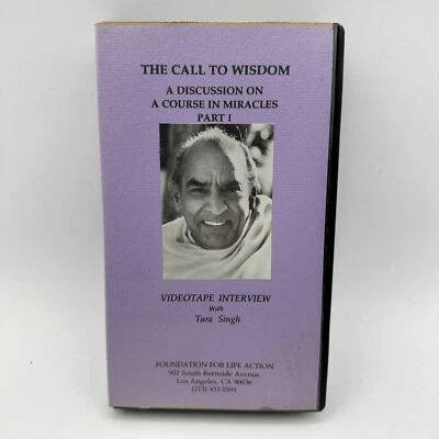 The Call to Wisdom VHS Tara Singh 1983 - 1984 Miracles Interview Life Action - Image 1 of 4